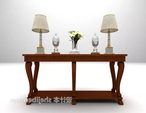 European Style Entrance Table With Lamp 3d model European Style Entrance Table With Lamp 3d model