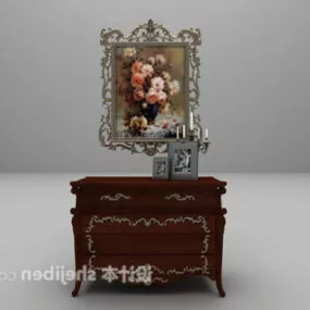European Antique Entrance Cabinet 3d model