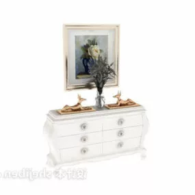 European Boutique Entrance Shoes Cabinet 3d model