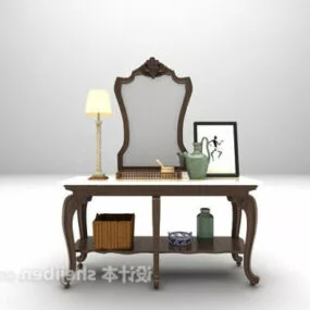 European Style Console Table With Decorative 3d model