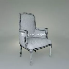 European Style Single Sofa Chair V1 3d model