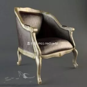 European Style Living Room Armchair 3d model