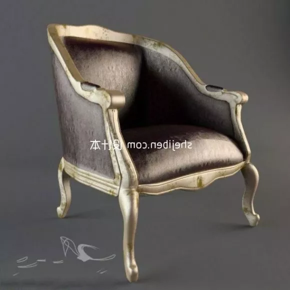 High Back Armchair Zuster 3d model