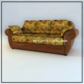 Old Vintage Sofa Textile 3d model