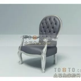 European Single Sofa Armchair Upholstery 3d model