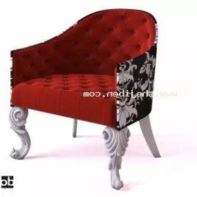 European Armchair Retro Style 3d model