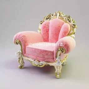 European Flower Sofa 3d model