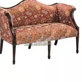 European Antique Style Sofa 3d model