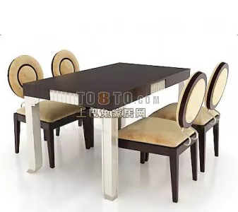 Small Simple Wood Table 3d model