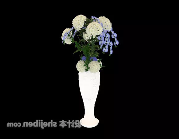 Plastic Vase Decorative 3d model