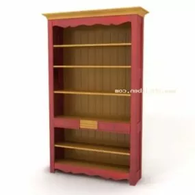 European Wardrobe Red Wood 3d model