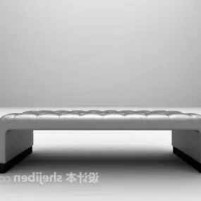 European White Day Bed 3d model