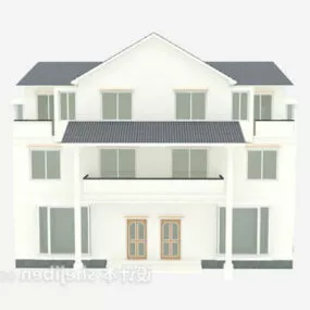 European Large White Villa 3d model