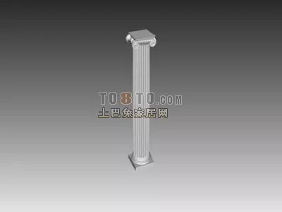 Stone Construction Column 3d model Stone Construction Column 3d model