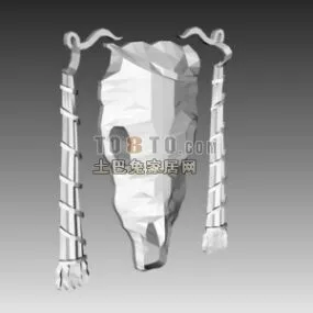 Animal Skull Wall Decoration 3d model