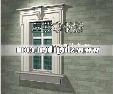 Window Frame Louver Style 3d model