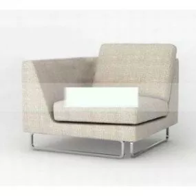 Corner Single Sofa Fabric Material 3d model