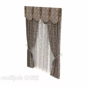 Home Fabric Curtain European Style 3d model