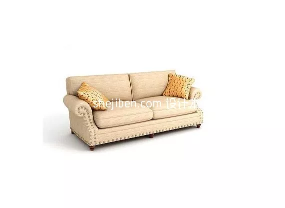 Simple Sofa Three Seats 3d model