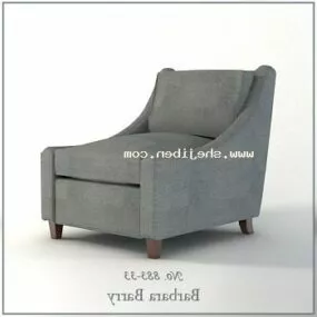 Fabric Single Sofa Armchair 3d model