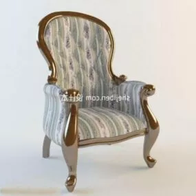 Fabric Single Sofa Seat 3d model