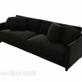Dark Fabric Modern Sofa 3d model