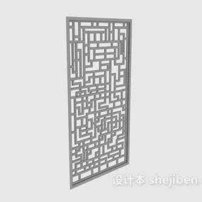 Chinese Carved Window Frame 3d model