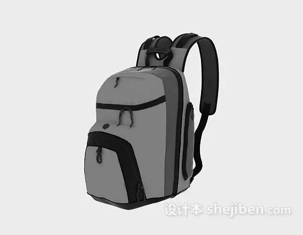 Fashion Backpack Grey Color 3d model Fashion Backpack Grey Color 3d model