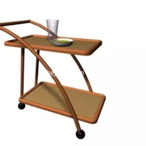 Food Trolley Cart 3d model
