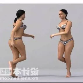 Bikini Girl Running 3d model