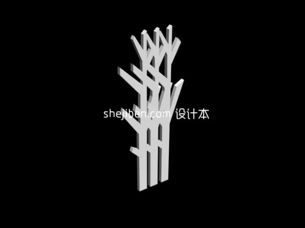 Branches Shape Hanger, Modern Hanger 3d model