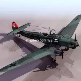 Set Of Vintage Fighter Plane 3d model