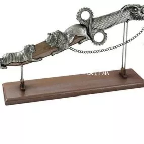 Vintage Knife With Carved Case 3d model
