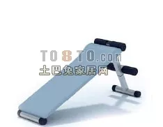 Gym Fitness Equipment Barbell Chair 3d model