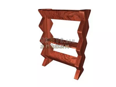 Wood Shelf Fitness Equipment 3d model Wood Shelf Fitness Equipment 3d model