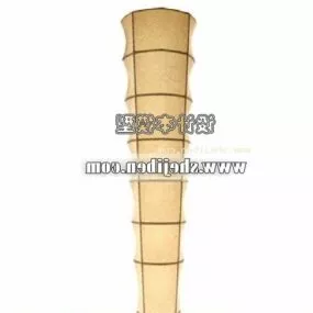 Cylinder Lantern Floor Lamp Lighting Fixtures 3d model