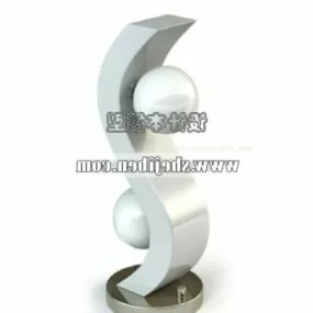Modern Curved Shape Floor Lamp 3d model
