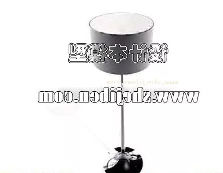 Table Lamp Two Lego Blocks Shade 3d model