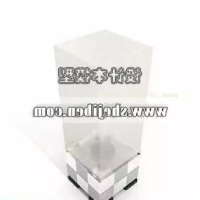 Floor Lamp Rectangular Shade 3d model