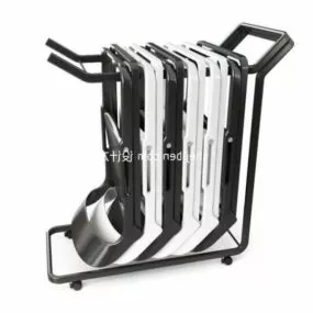 Folding Chair Stack 3d model