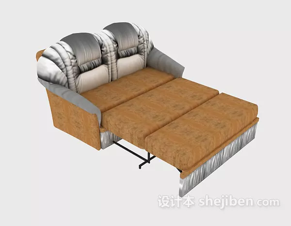 Sofa Three Seaters With Pillows 3d model