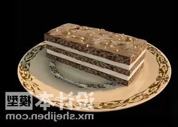 Cupcakes On Table 3d model