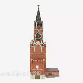 Clock Tower Ancient Building 3d model