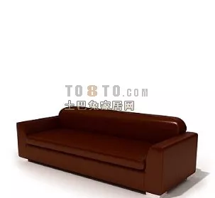 Upholstery Sofa With Smooth Edge 3d model
