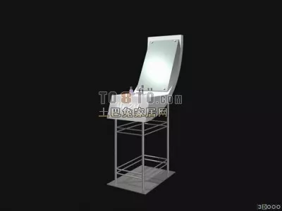 Simple Antique Chair With Carved Legs 3d model