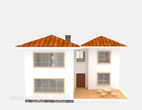 Bates House Building 3d model