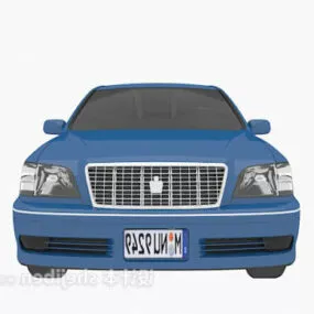 Blue Vintage Car 3d model