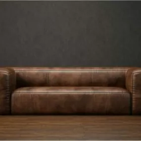 Leather Sofa Living Room Furniture 3d model
