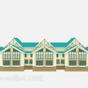 Modern Large Villa Building 3d model