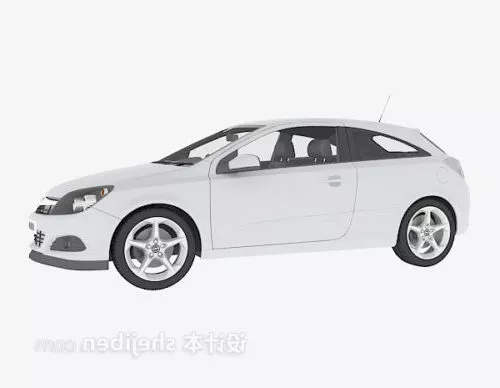 White Seda Car 3d model White Seda Car 3d model